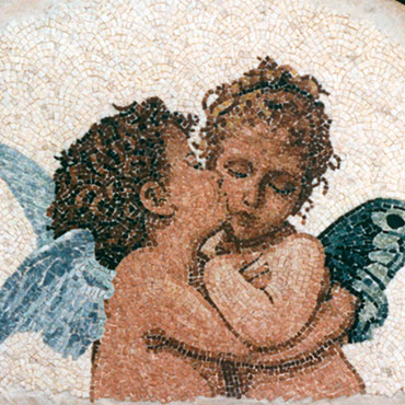 Amore e Psiche, bambini Omaggio a William-Adolphe Bouguereau, cm 70x40