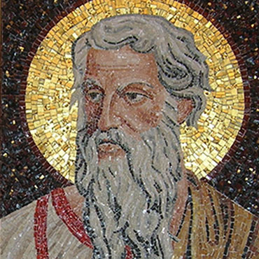 Immagine di S. Paolo Chiesa di S. Gabriele; cornice di ottone e mosaico, cm.60x80